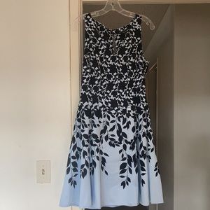 Light blue floral Maggy London dress, size 8